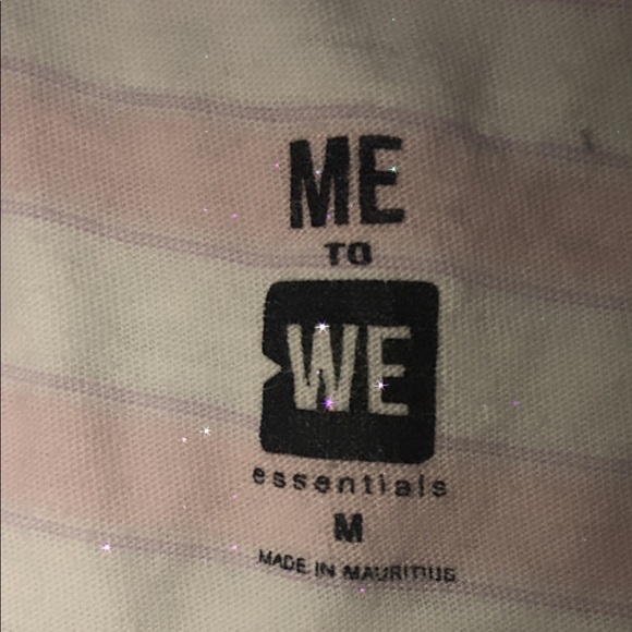 ✨light pink holed crop top with white stripes✨ - Picture 4 of 4